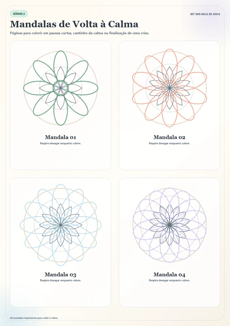 Prévia do bônus mandalas de respiração