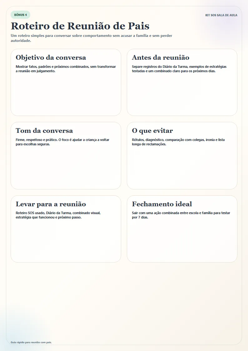 Prévia do bônus reunião de pais